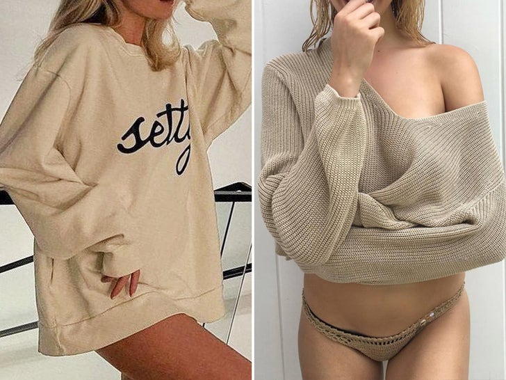 Babes dengan sweater besar - tebak siapa!