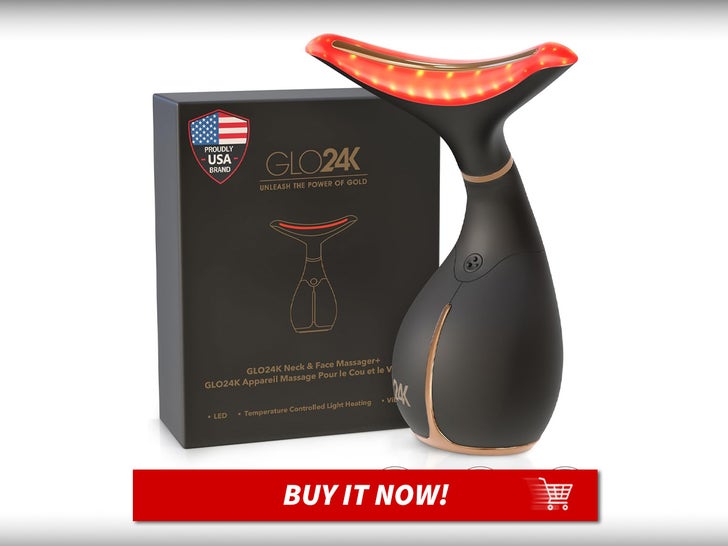 glo24k red light spots - facing and neck