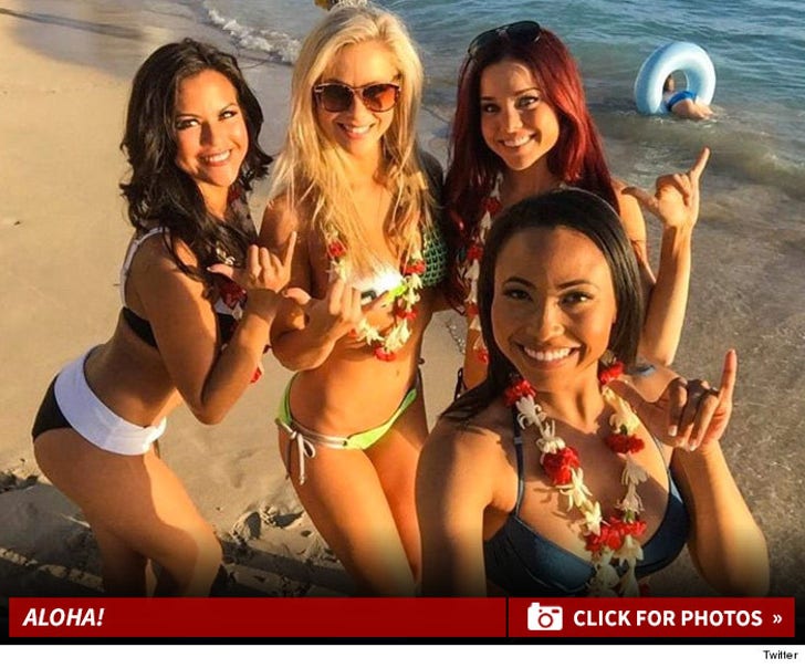 NFL Cheerleaders -- Bikini Stuntin' In Hawaii