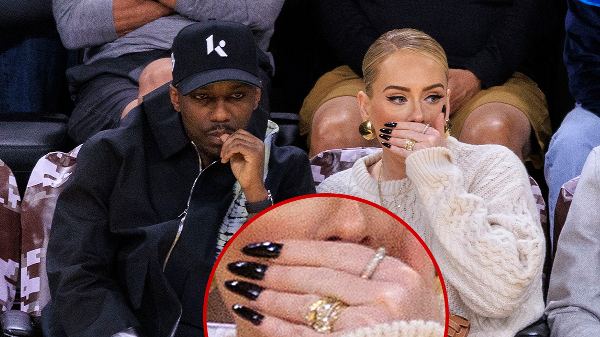 Adele Flashes Ring at Lakers Game, Another Clue She’s Married to Rich Paul