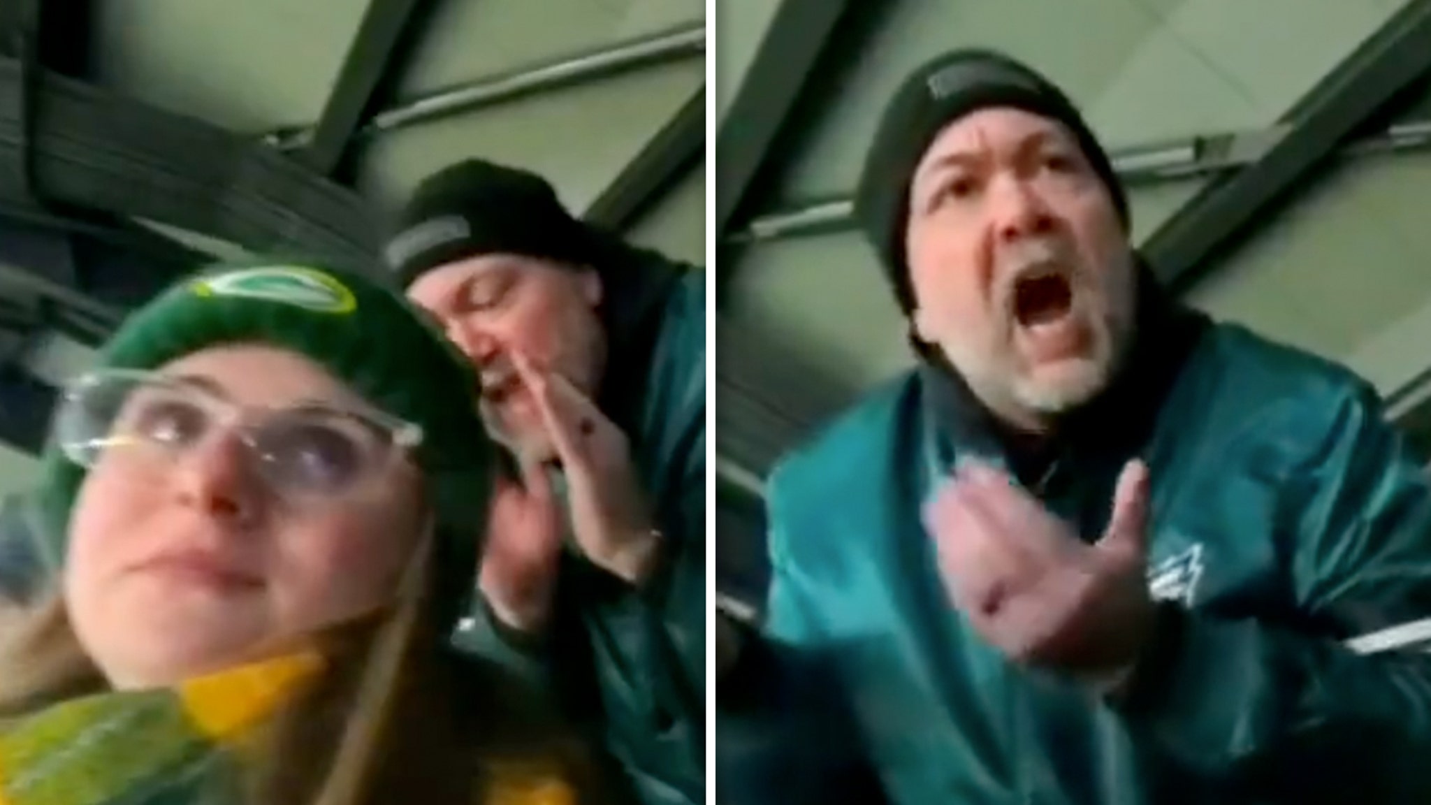 Eagles Fan Berates Female Packers Supporter At Playoff Game, ‘Dumb C***’