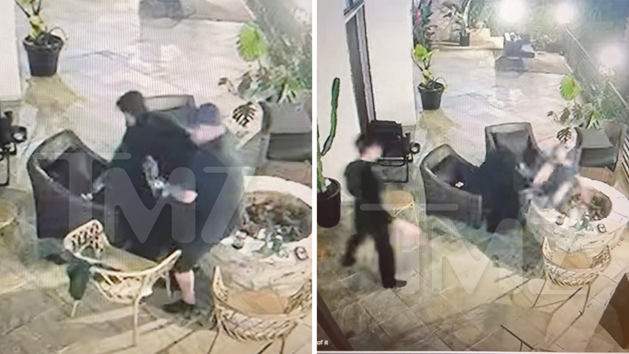 Video: Tom Sandoval Appears to Shove Ex-Victoria Lee Robinson's Dad Into Lit Fire Pit During Fight