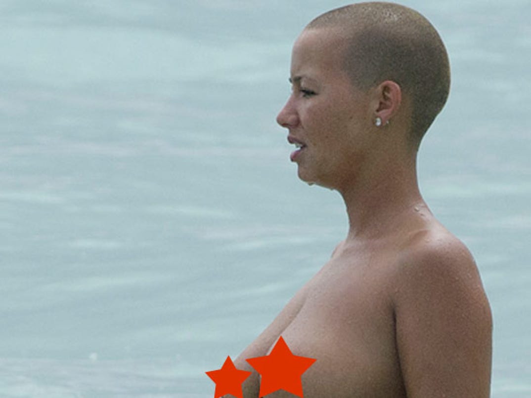 Amber Rose -- Topless & Sunny Side Up