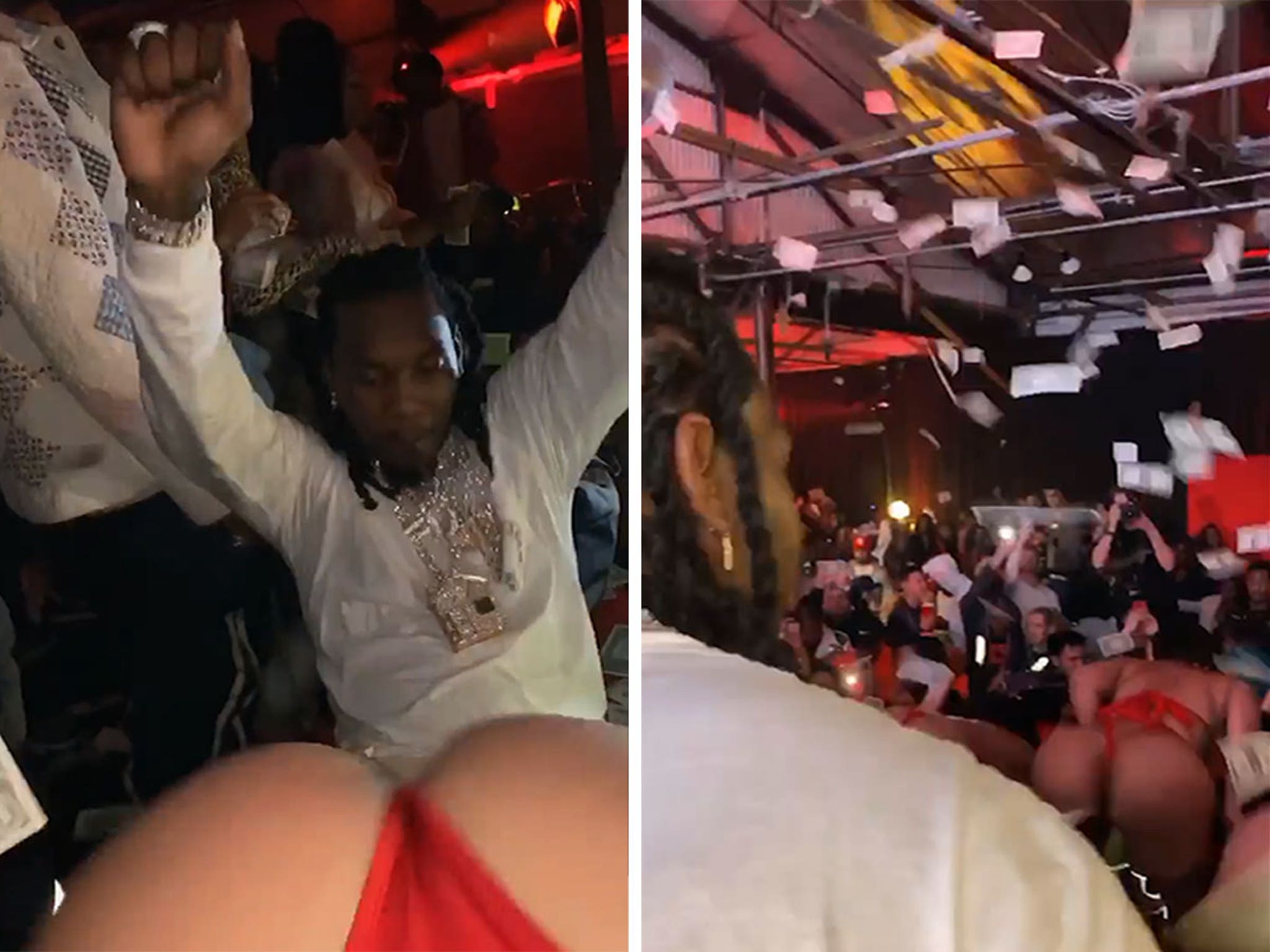 Offset Celebrates 28th Birthday with Cardi B and Strippers