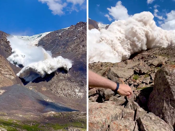 Avalanche in Mountains
