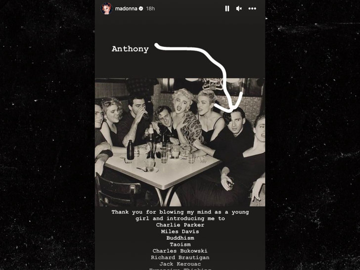 madonna instagram story on anthony