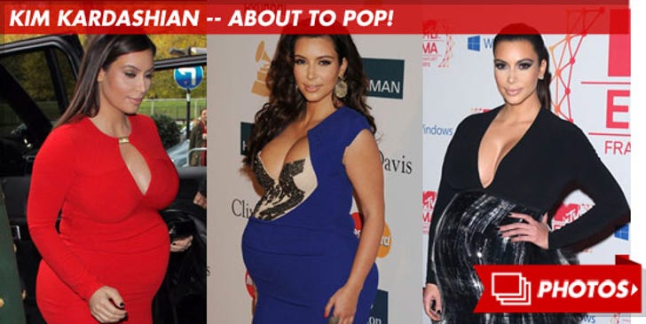 Kim Kardashian -- About to Pop Star