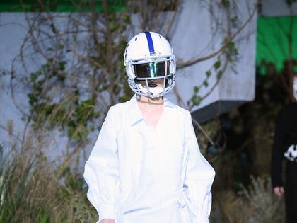 Off-White Fashion Show Fall Winter 2019 Runway Football Helmets photos-getty-03