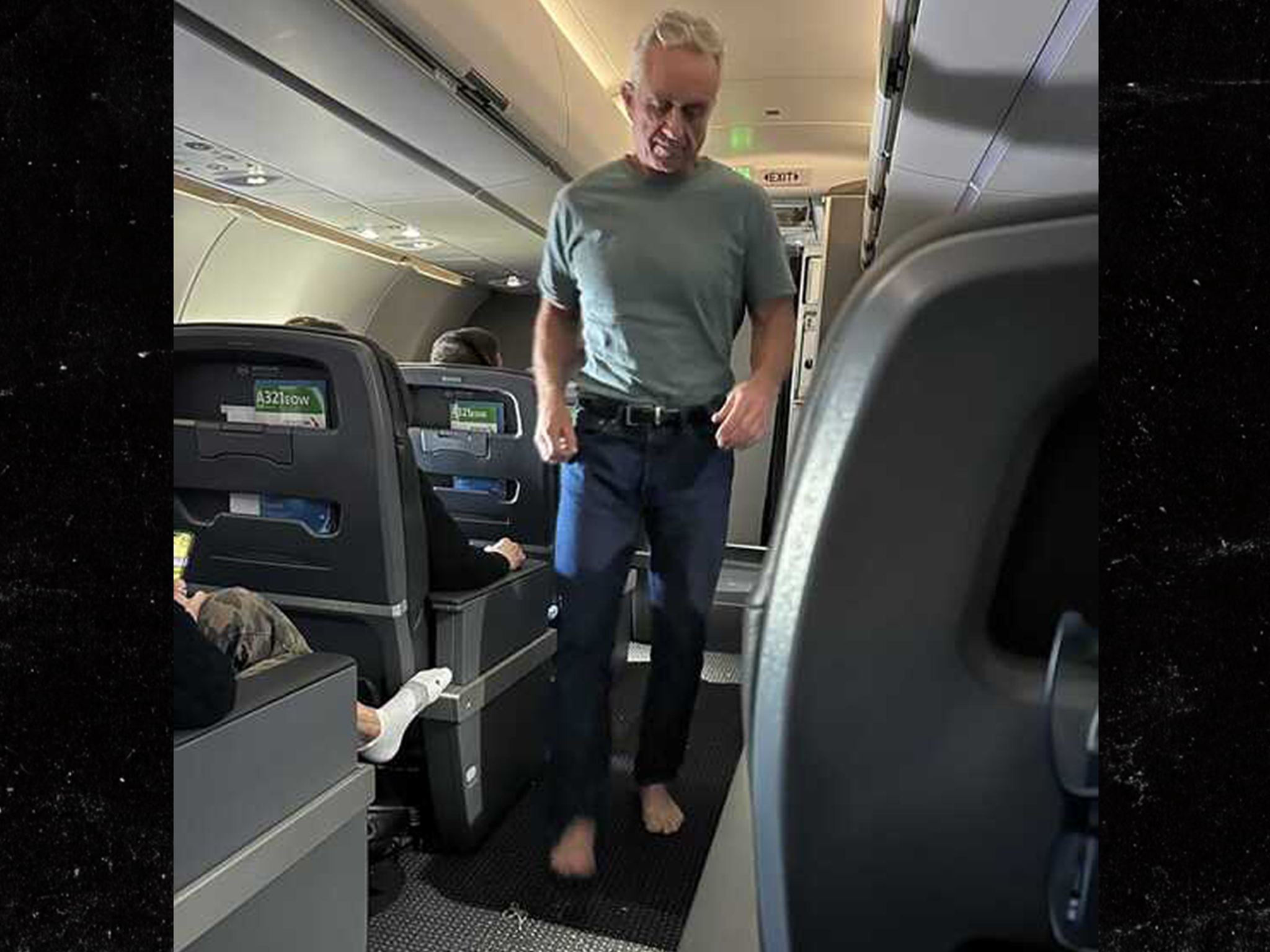 Robert F. Kennedy Jr. Goes Barefoot in Aisle During First Class Flight