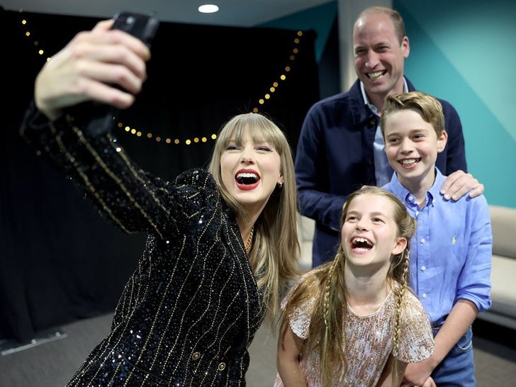 Selfie di Taylor Swift con il principe William e i suoi figli