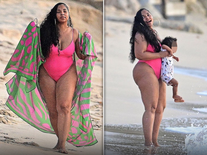 Ashanti & Her Baby Boy Spend Time in Barbados
