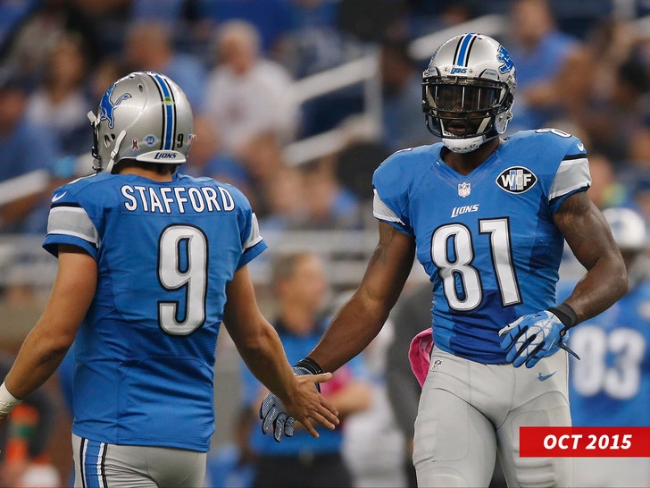 Calvin Johnson 'extremely happy' to see Matthew Stafford in the Super Bowl