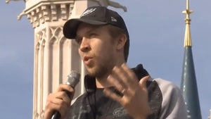 Nick Foles Leads Disney World Parade with Mickey Mouse