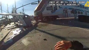 LAPD Officers Save Pilot from Train After Plane Crashes On Railroad Tracks
