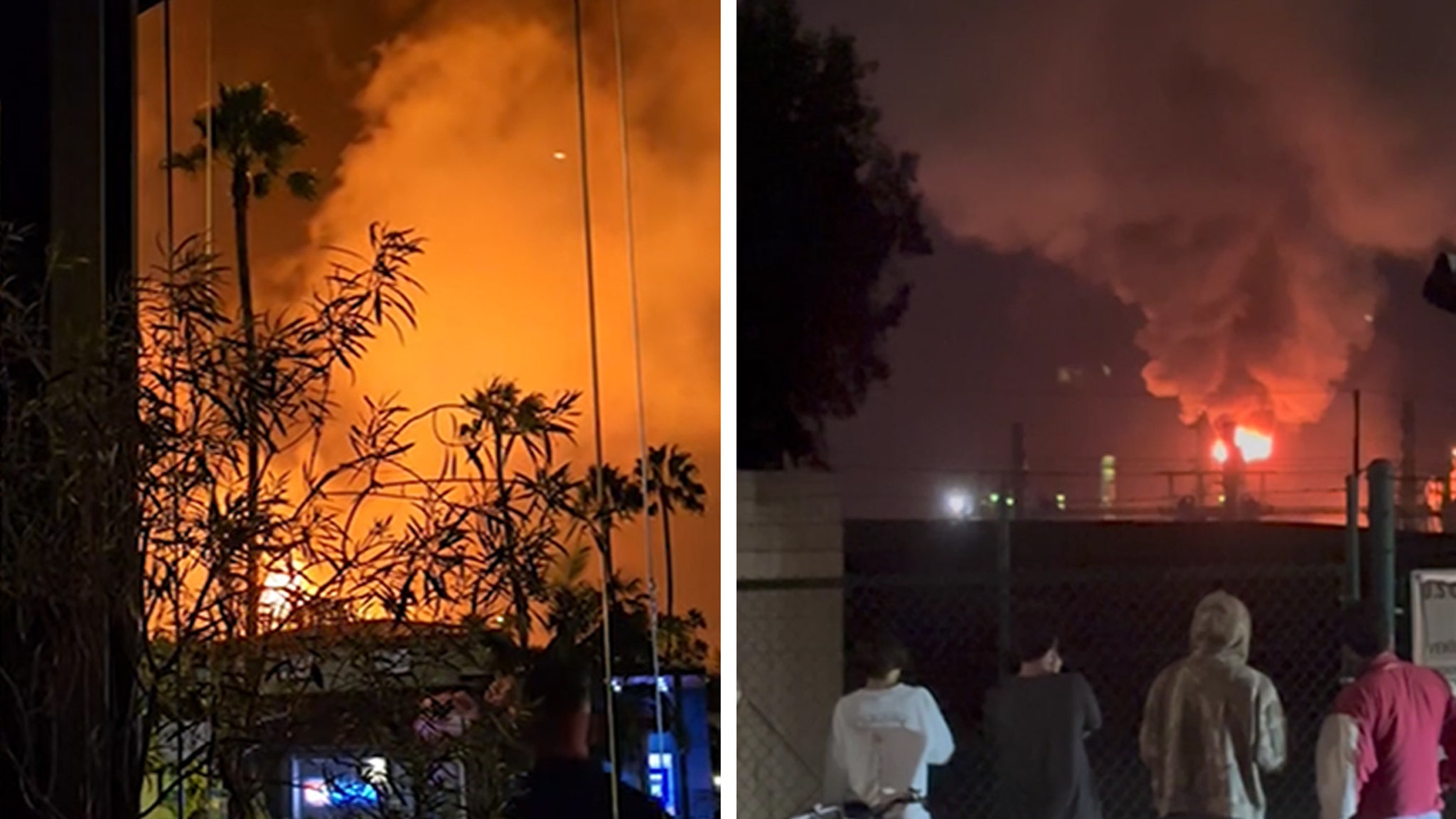 California Refinery Explosion Turns Night Sky Into Orange Fireball, Video Shows