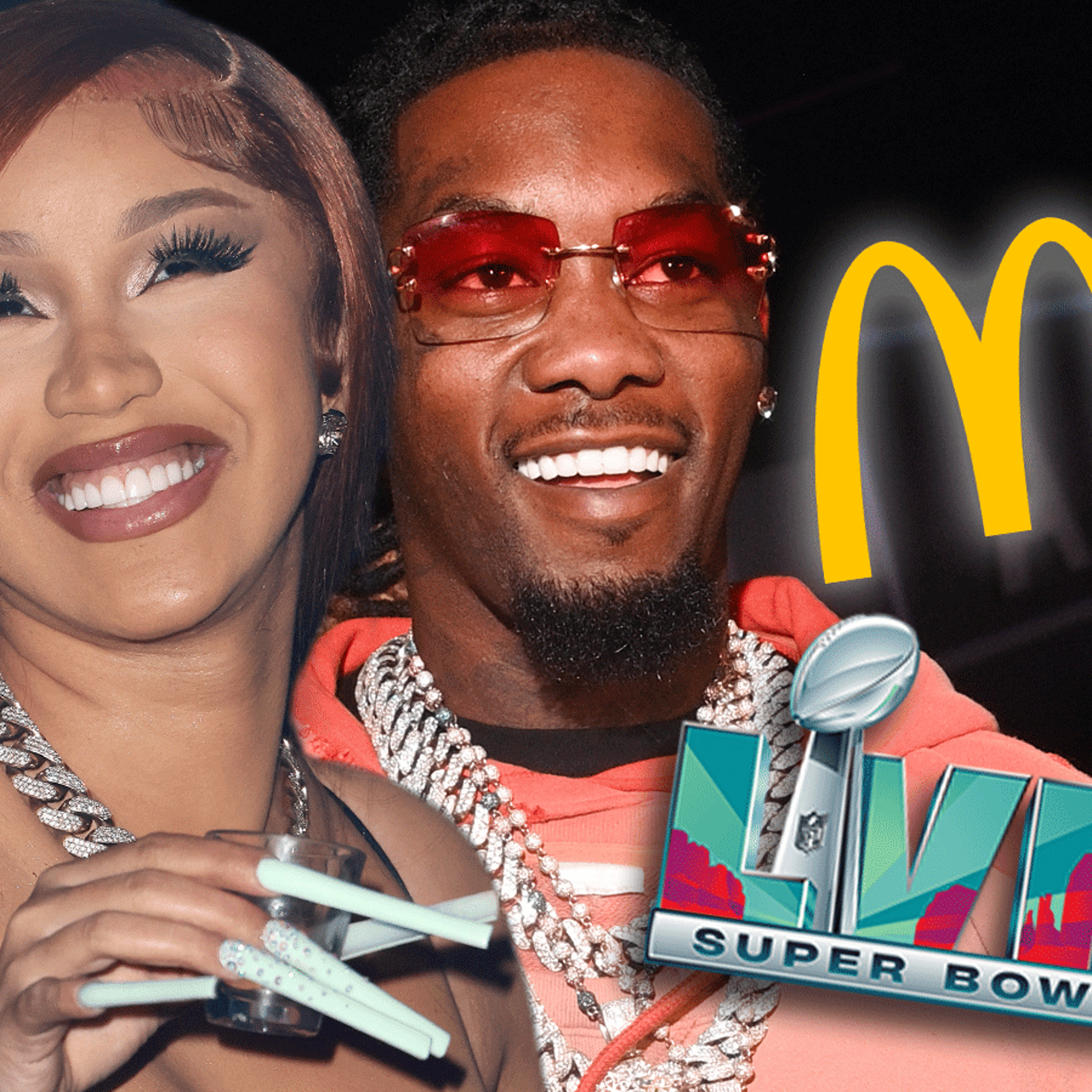 Cardi B and Offset Shoot Valentine's Day-Themed McDonald's Super Bowl Ad