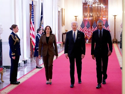 Barack Obama, Joe Biden, Kamala Harris