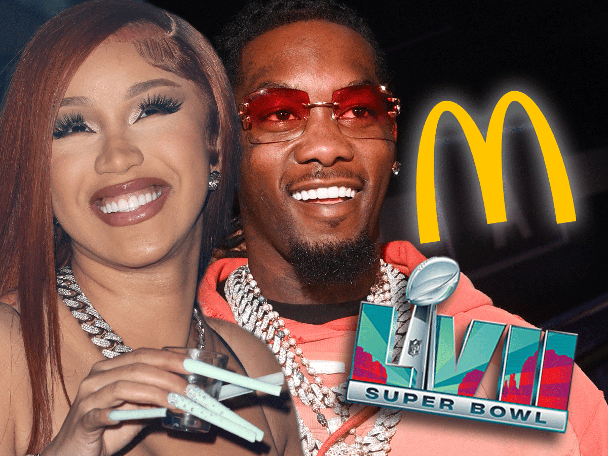 Cardi B and Offset Shoot Valentine's Day-Themed McDonald's Super 