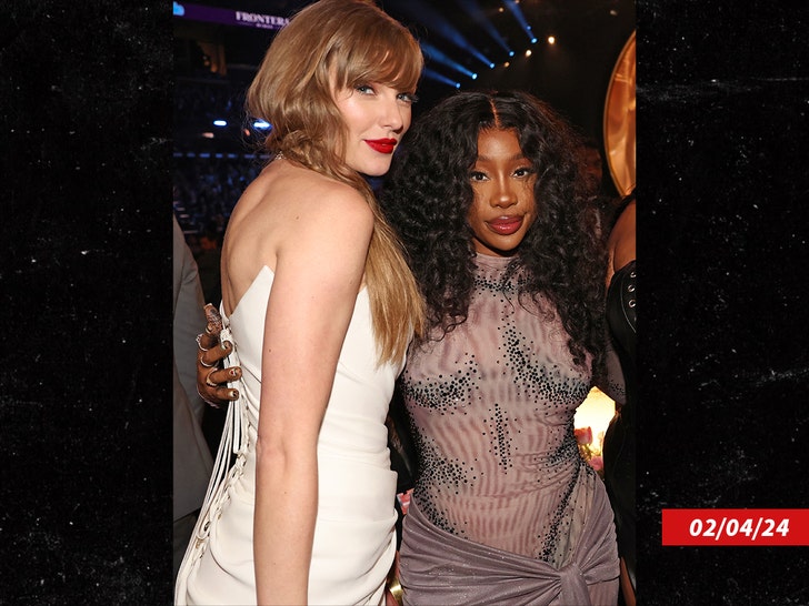 sza and taylor swift at the grammys