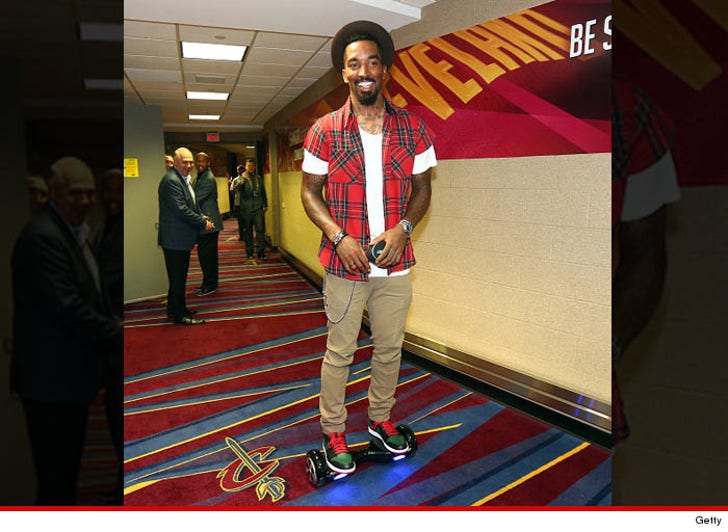 J R Smith -- Scooter Frenzy NBA Exposure Created Bigger :: 0619-jr-smith-phunkee-duck-finals-getty-4