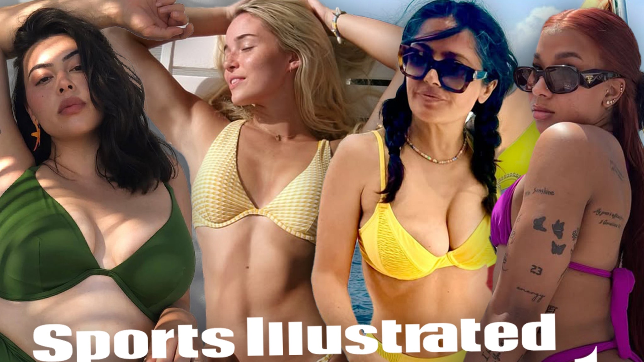 Salma Hayek, Livvy Dunne, Jordan Chiles Land S.I. Swimsuit Covers