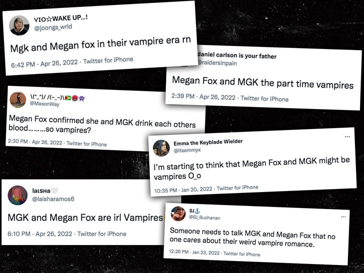 mgk Megan has the Tweeted vampire