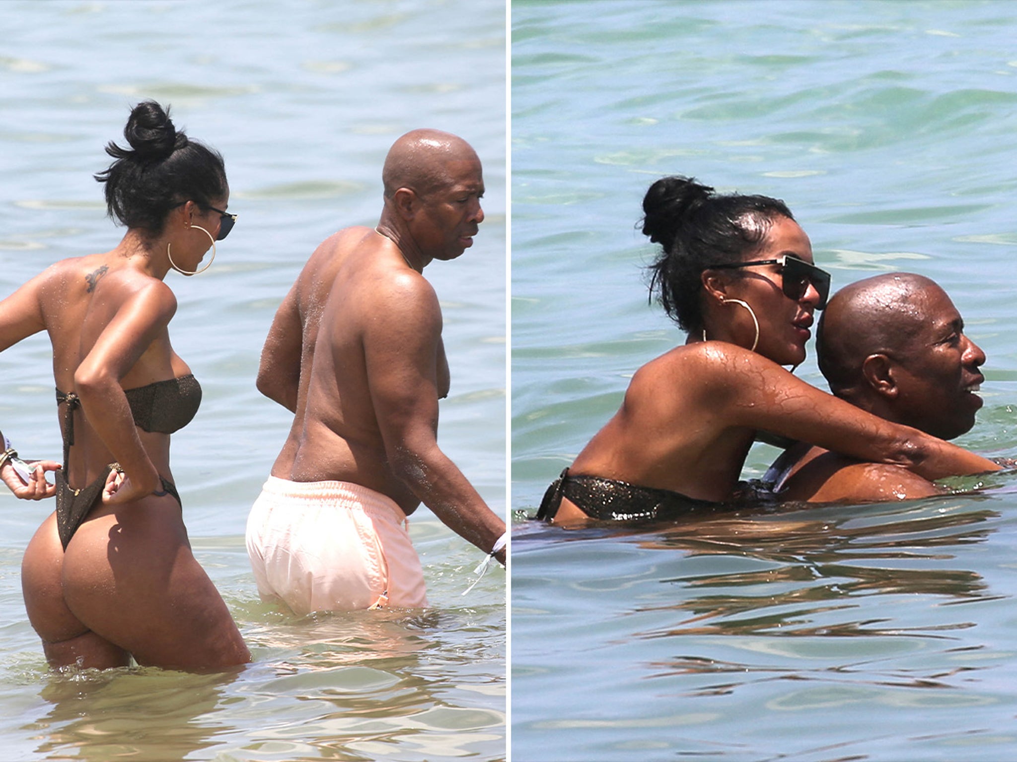 Kenny Smith hits the beach with rumored model girlfriend Aline Bernardes