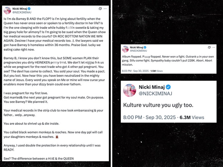 Nicky Minaaz X3 en Cardi B está hablando en X3