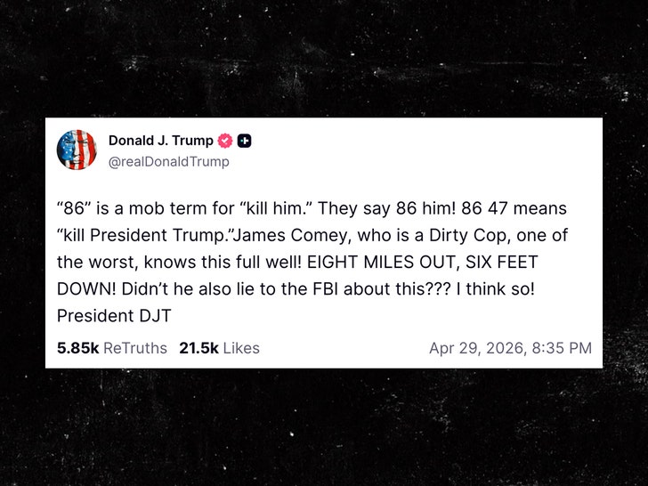 donald trump and james comey truth social