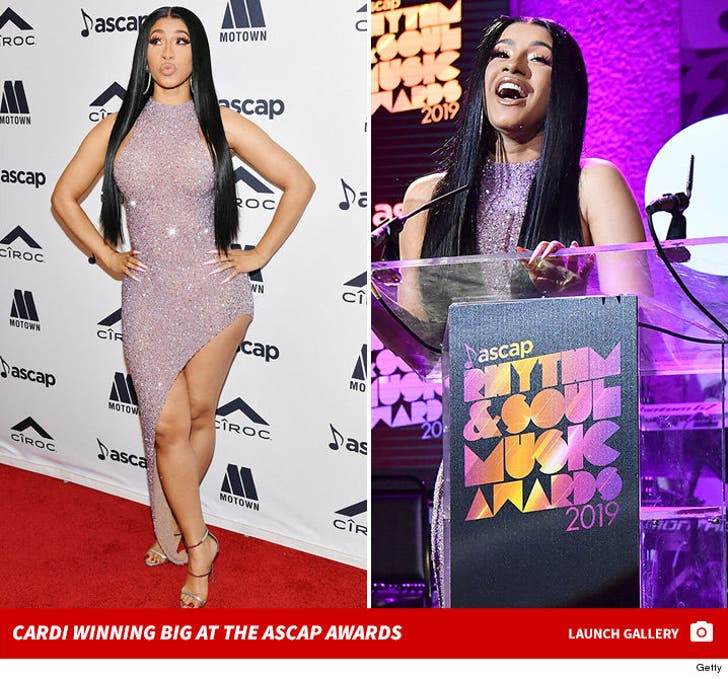 Cardi B Winning Big at ASCAP Rhthym and Soul Awards