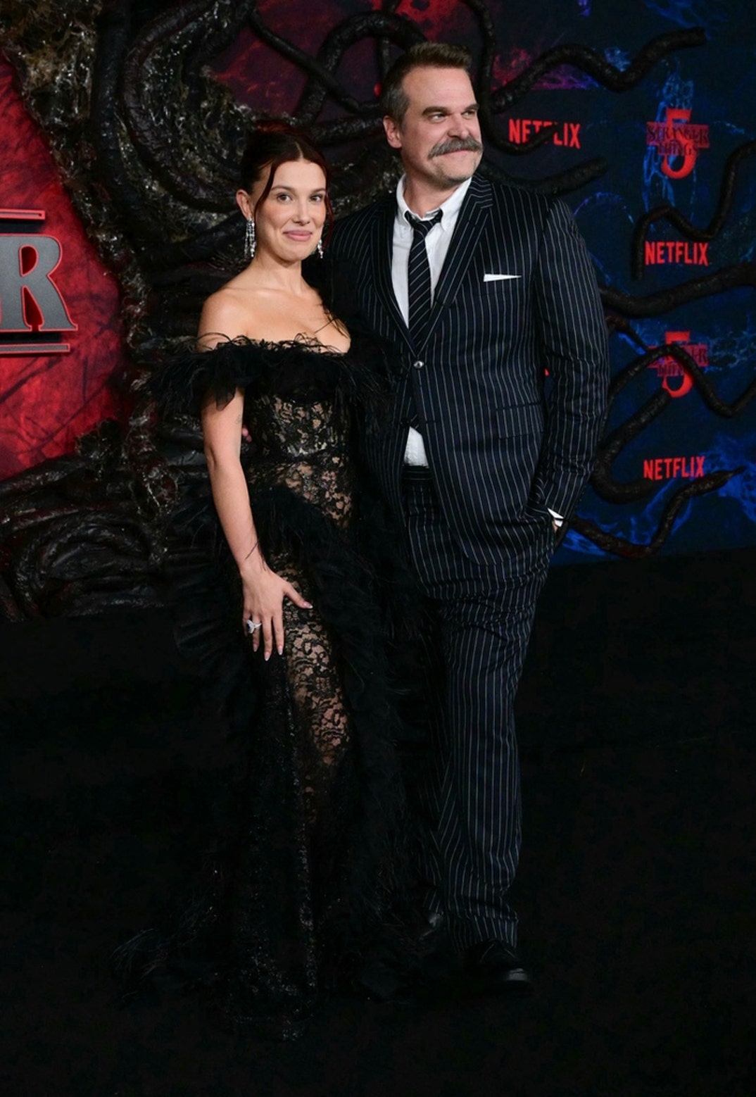 Millie Bobby Brown and David Harbour