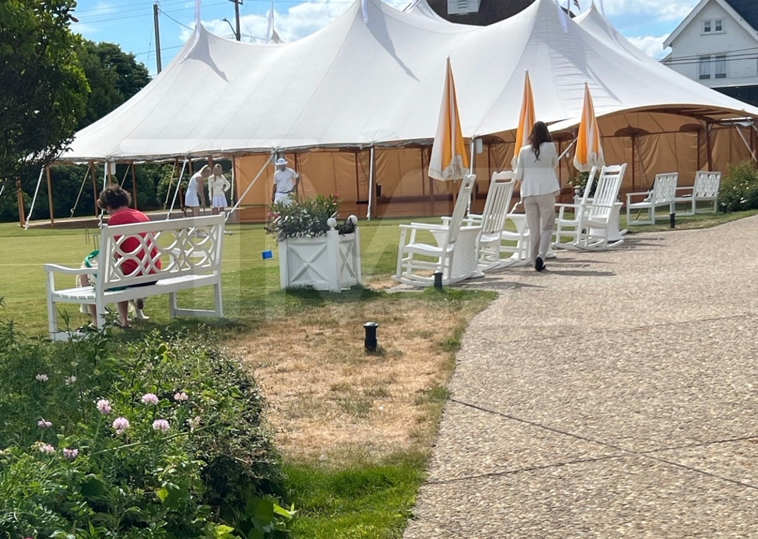 Wedding Guests Outside of Ocean House 1
