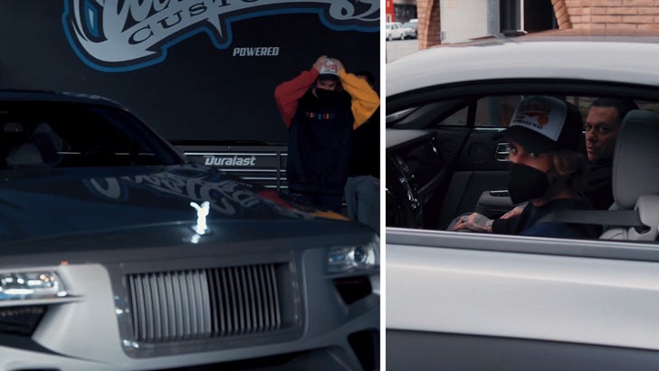 Justin Bieber Takes Hailey Out in His Futuristic RollsRoyce