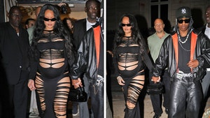 rihanna pregnant in see through dress paris bg 3