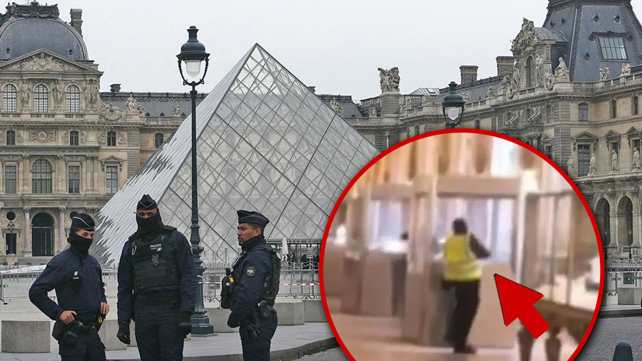 Shocking Video Shows Robber Sawing Through Glass Case During Louvre Heist