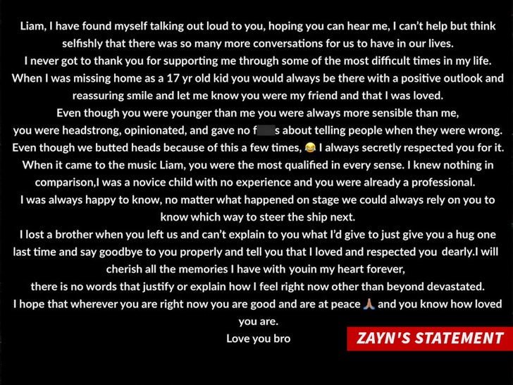 Zayn Malik statement BLUR sub