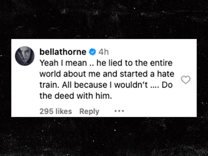 Singer Bella Thorne claims colleague Charlie Puth turned on her for not sl33ping with him