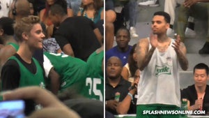 Chris Brown & Justin Bieber -- One Of Us Can Ball ... For Real