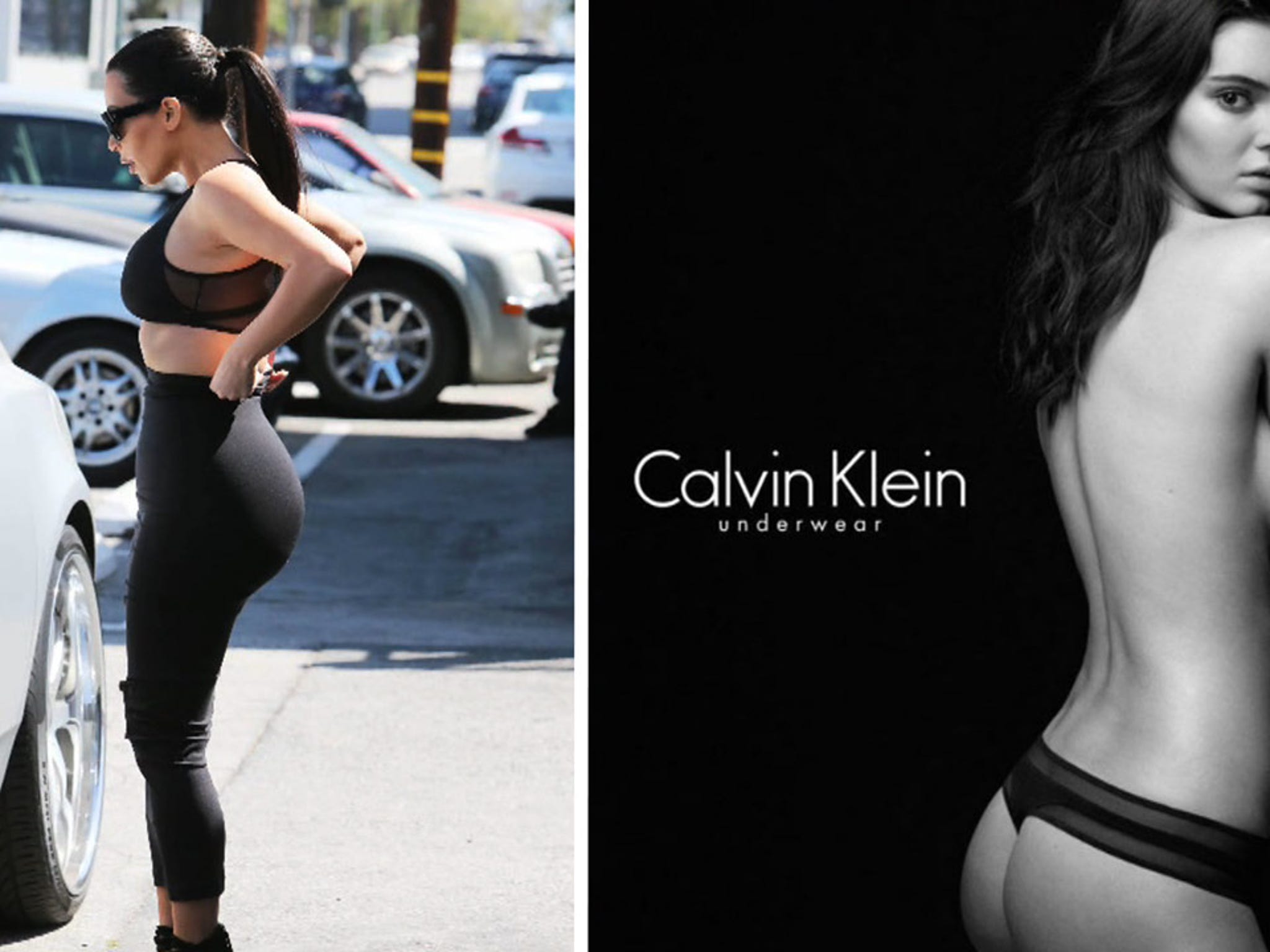 Kendall Models Sexy Calvin Klein Underwear & Bra!