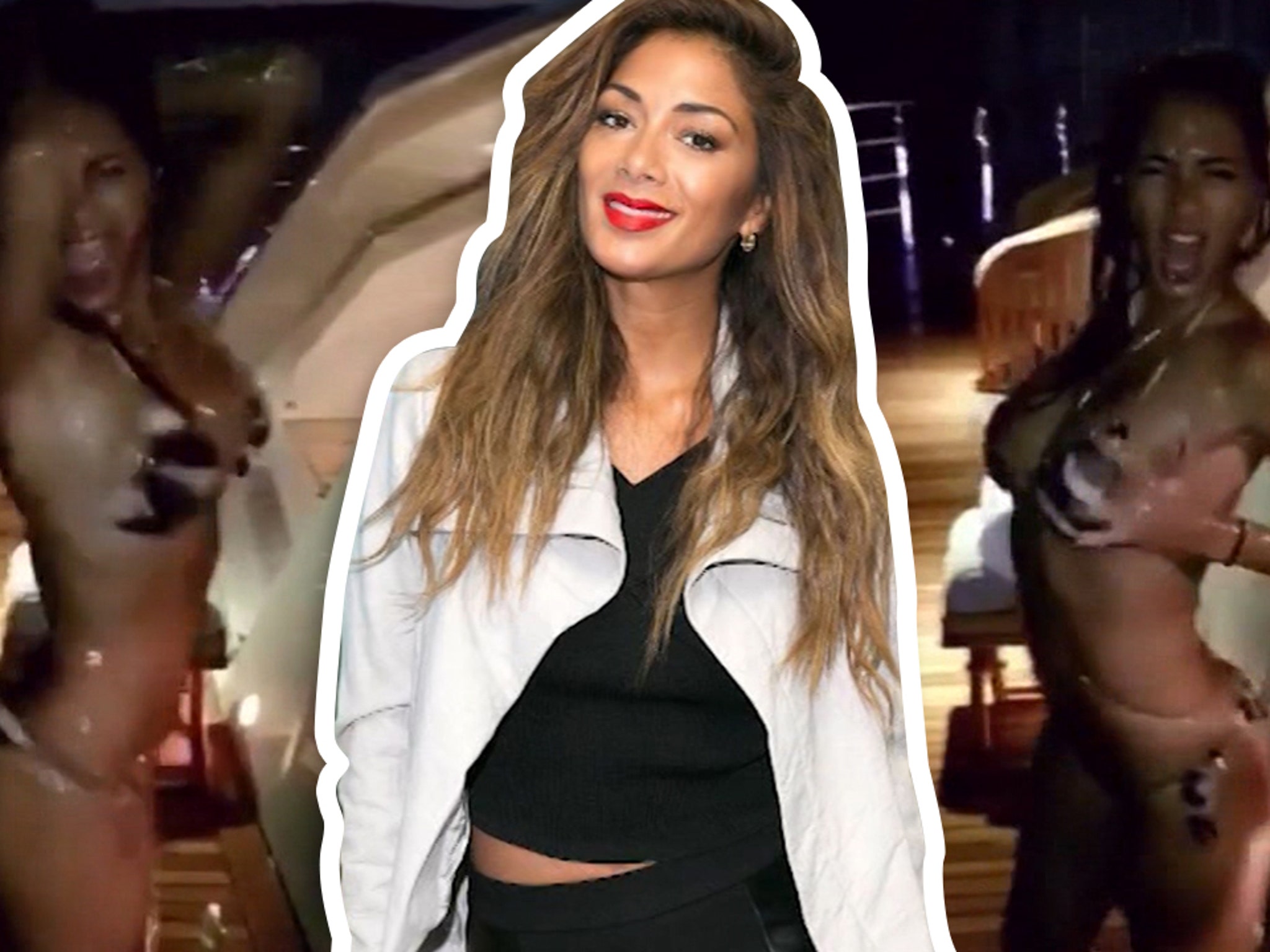 Nicole Scherzinger is Half Naked and Dancing Under a Shower on a Yacht