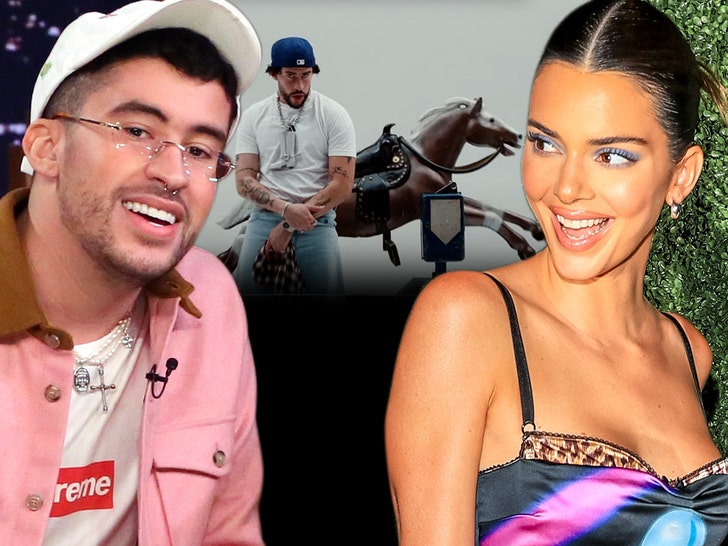 Is Bad Bunny's new song Un Preview all about Kendall Jenner? The Puerto  Rican star raps about a controversial kiss in the club … while the music  video is filled with equestrian