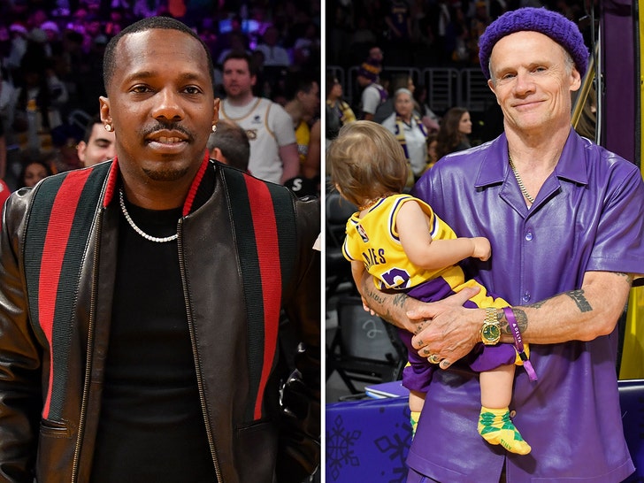 Celebrities at Lakers vs Celtics