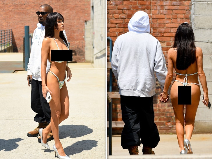 Bianca Censori Steps Out In An Edible Candy Bra And Underwear With Kanye West