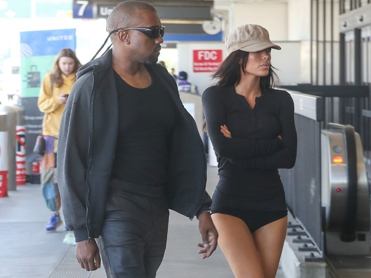 Bianca Censori and Ye Spotted Going Through Regular Security Line at LAX