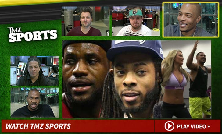 TMZ Sports LeBron James Karaoke -- Tries Robin Thicke T :: 0128-tmz-sports-ti-1