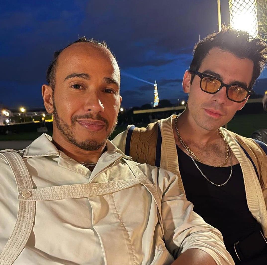 Joe Jonas and Lewis Hamilton