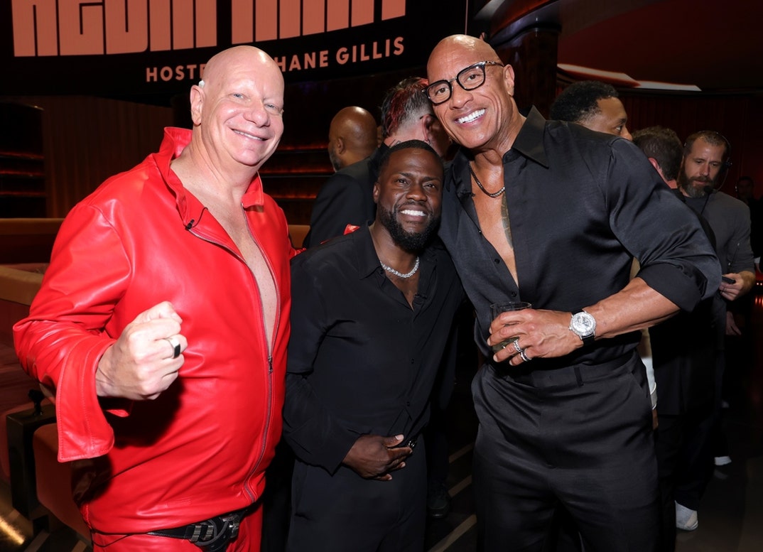 Jeff Ross, Kevin Hart and Dwayne Johnson attend Netflix Is A Joke Festival Presents: The Roast of Kevin Hart