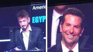 Sean Penn Clowns Bradley Cooper at Event Honoring 'Star is Born' Star