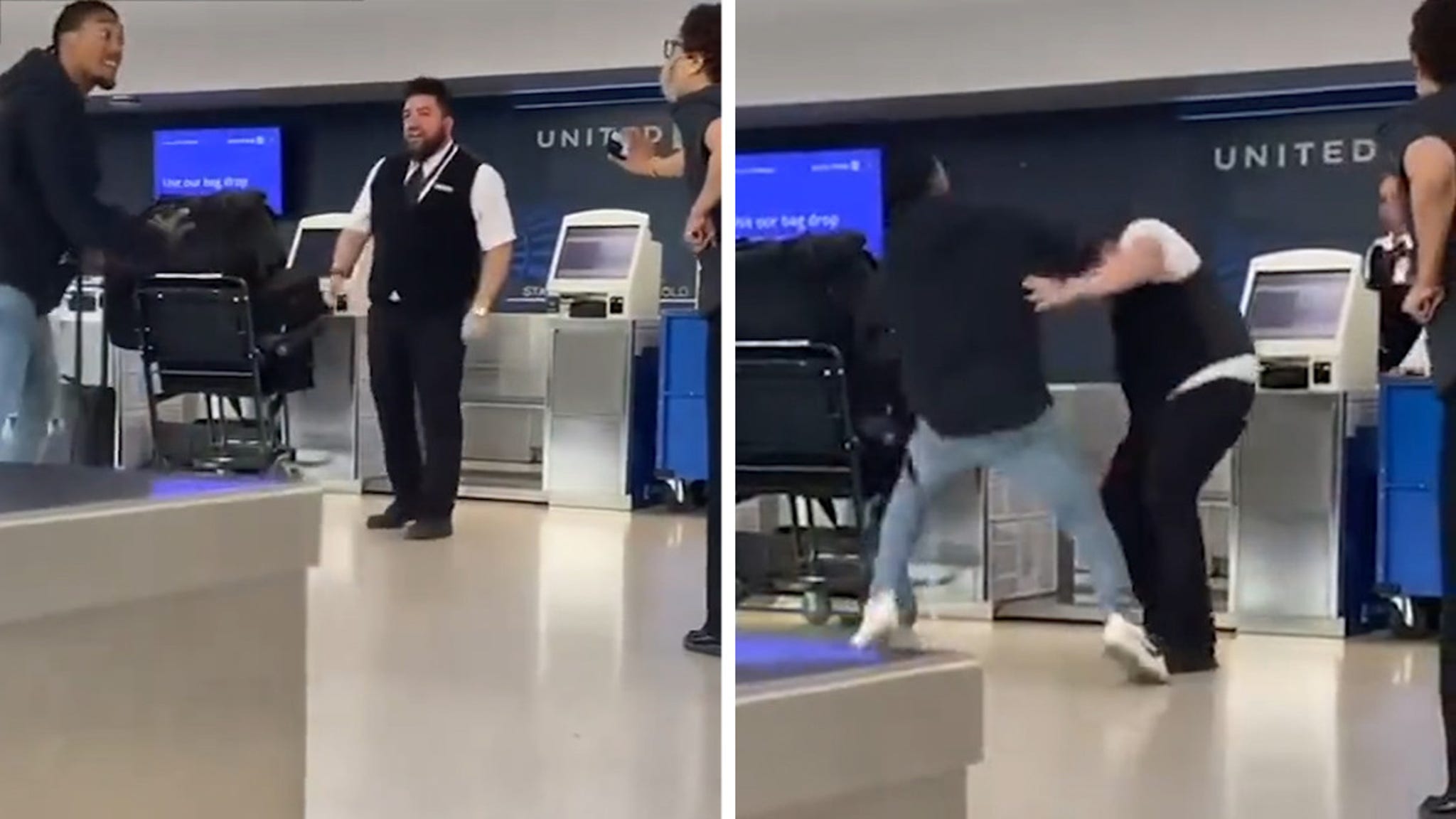 Passenger Beats Up United Airlines Employee in Insane Bloody Brawl at Newark Air..
