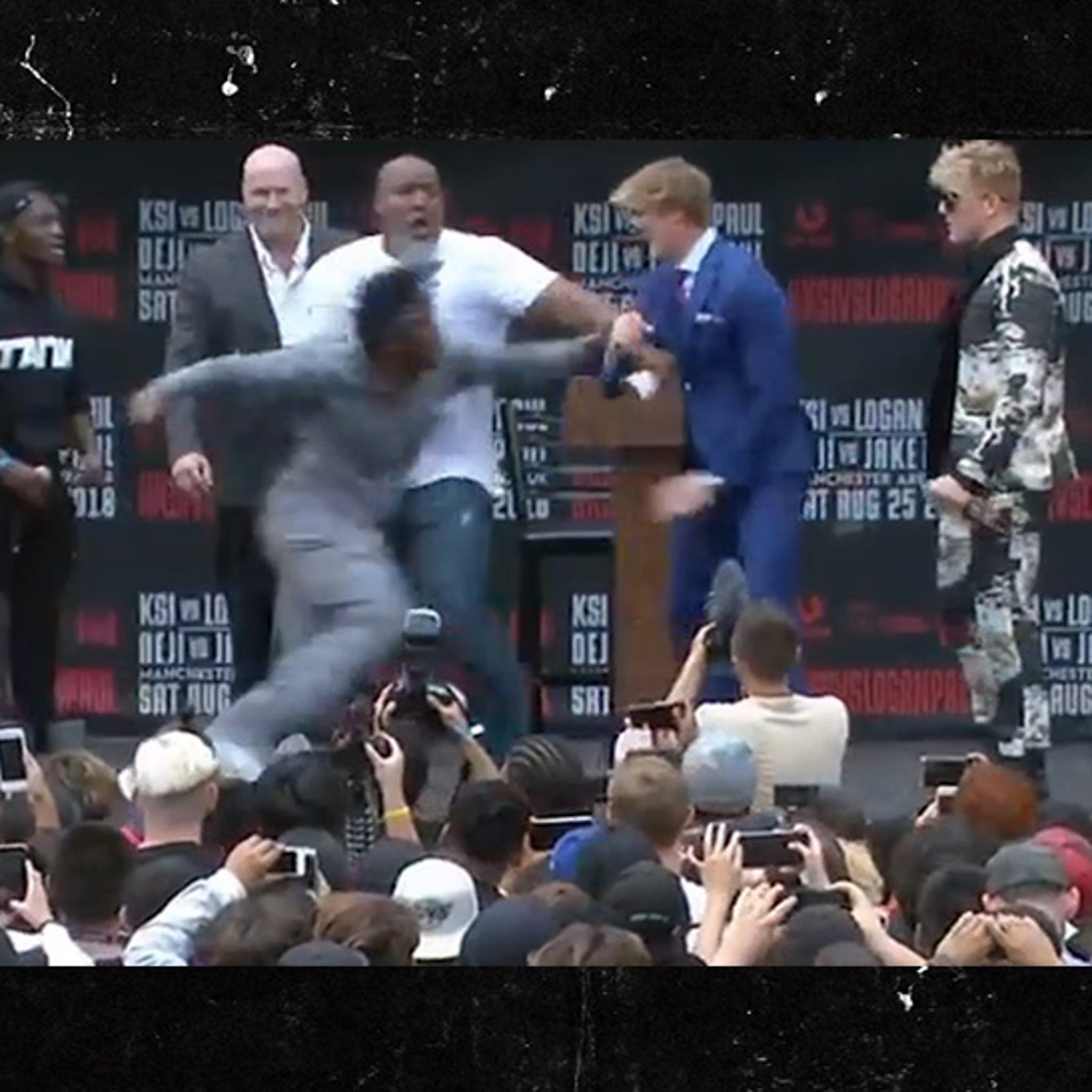 Logan Paul And Ksi Nearly Come To Blows At Superfight News Conference